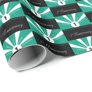 Personalise, 1st Year Employee Anniversary Wrapping Paper