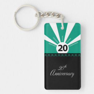 Personalise, 20th Yr Business Employee Anniversary Key Ring