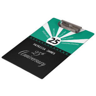 Personalise, 25th Year Employee Anniversary Clipboard
