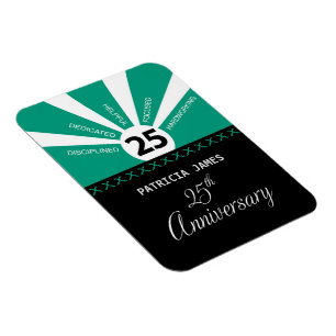 Personalise, 25th Year Employee Anniversary Magnet