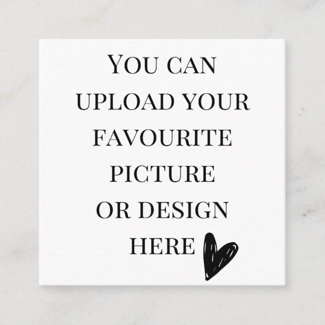 Personalise 2.5" x 2.5" enclosure card- square (Front)