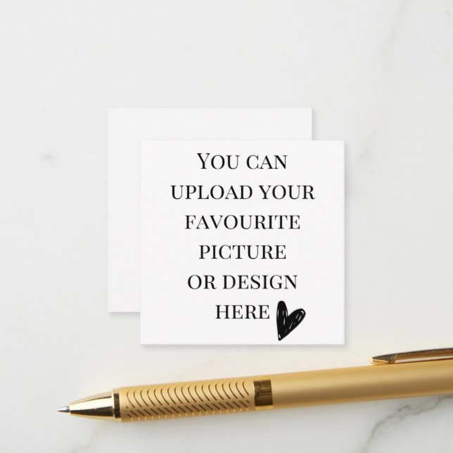 Personalise 2.5" x 2.5" enclosure card- square card (Front/Back In Situ)