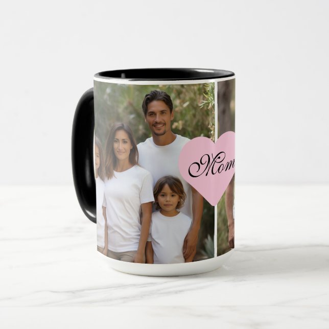 Personalise 2 photo Best Mum Mug (Front Left)