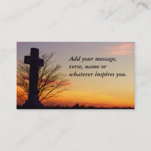 Personalise-2 Sided-Power Cross at Sunset Business Card