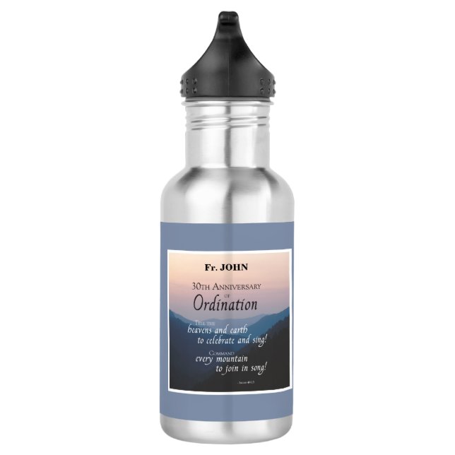 Personalise 30th Anniversary Ordination Congrats 532 Ml Water Bottle (Right)
