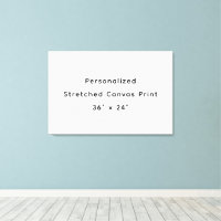 Personalise 36" x 24" Stretched Canvas Print