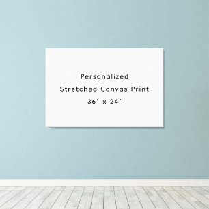 Personalise 36" x 24" Stretched Canvas Print