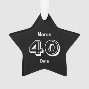Personalise 40th Birthday Ornament Gag Gift