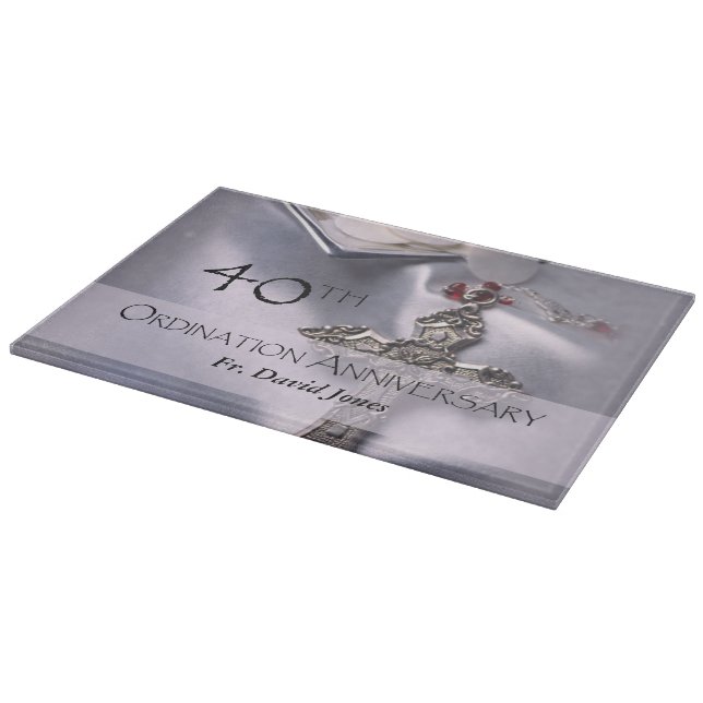 Personalise, 40th Ordination Anniversary Congrats Cutting Board (Corner)