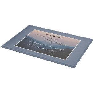 Personalise 45th Anniversary Ordination Congrats Cutting Board