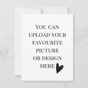 Personalise 4.25" x 5.5" note card- portrait  card