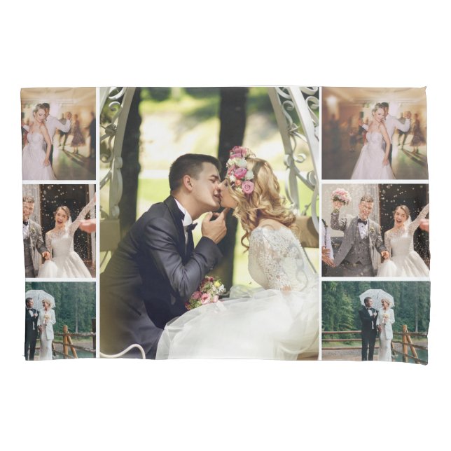 Personalise 4 Custom Photo Collage Pillowcase (Front-Left)