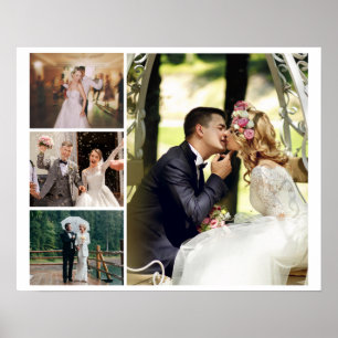 Personalise 4 Custom Photo Collage Poster