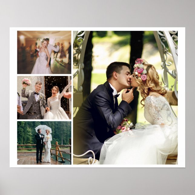 Personalise 4 Custom Photo Collage Poster (Front)