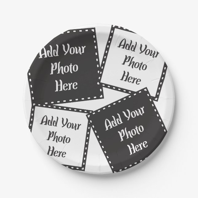 Personalise 4 Photos Paper Plate (Front)