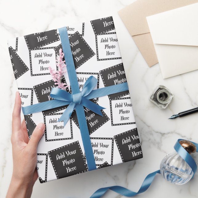 Personalise 4 Photos Templates Wrapping Paper (Gifting)