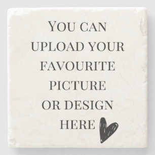 Personalise 4" x 4" marble  stone coaster