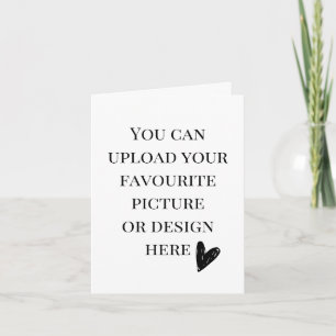 Personalise 4" x 5.6" Folded Greeting Card