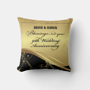 Personalise, 50th Wedding Anniversary Religious Cushion