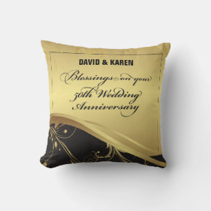 Personalise, 50th Wedding Anniversary Religious Cushion