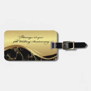 Personalise, 50th Wedding Anniversary Religious Luggage Tag