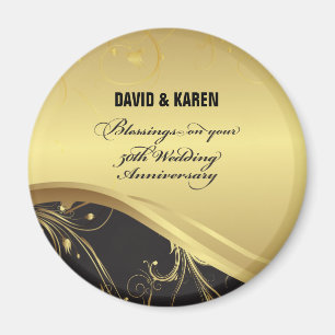 Personalise, 50th Wedding Anniversary Religious Magnet