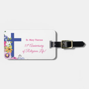 Personalise, 55th Anniversary Nun Religious Life Luggage Tag