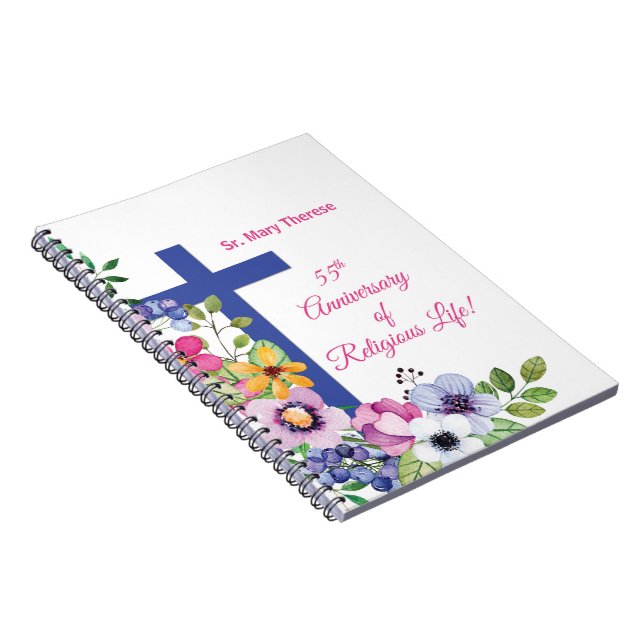 Personalise, 55th Anniversary Nun Religious Life Notebook (Right Side)