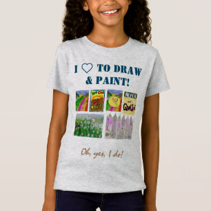 Personalise 5-Photo Panel and Text Template T-Shirt
