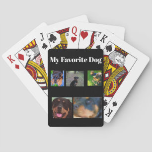 Personalise 5-Photos & Text Pet Dog Playing Cards