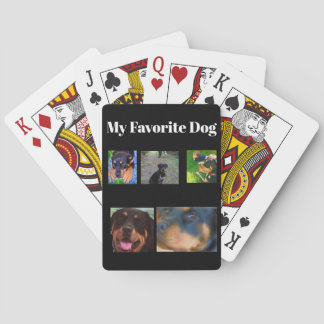 Personalise 5-Photos & Text Pet Dog Playing Cards