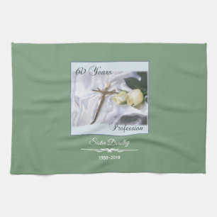 Personalise, 60 Years of Religious Profession Tea Towel