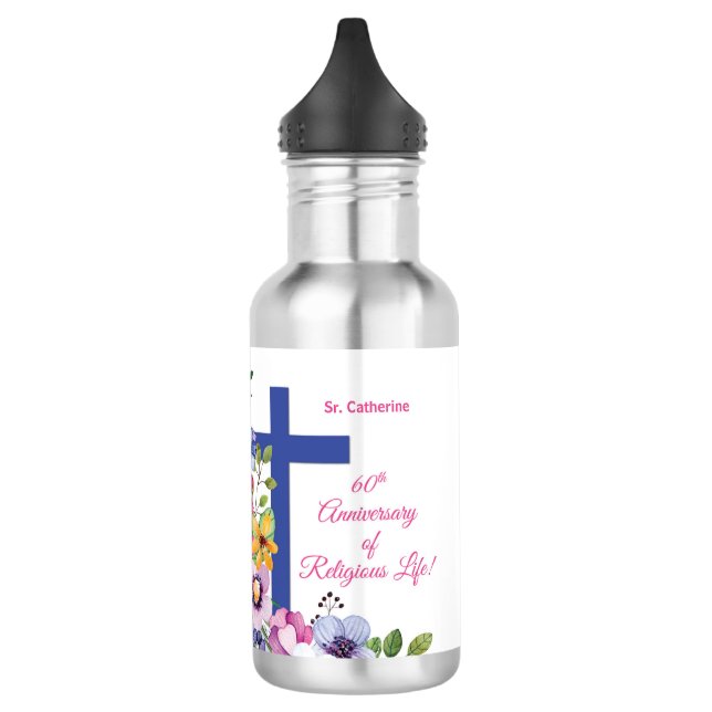 Personalise, 60th Anniversary Nun Religious Life 532 Ml Water Bottle (Left)