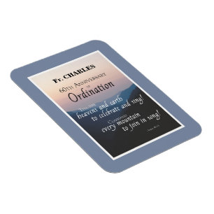 Personalise 60th Anniversary Ordination Congrats Magnet