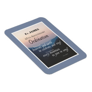 Personalise 65th Anniversary Ordination Congrats Magnet