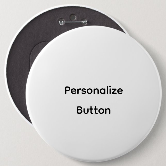 Personalise 6 inch cm round badge (Front & Back)