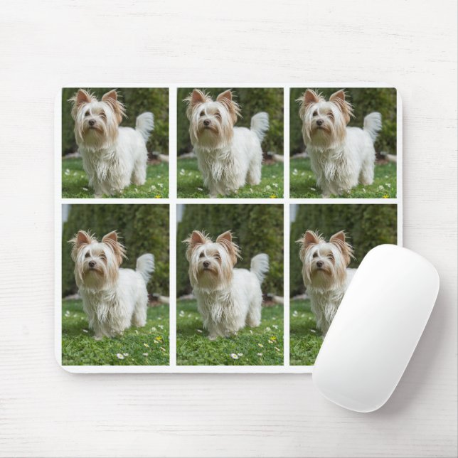 Personalise 6 Photo Collage dog owner Mouse Mat (With Mouse)