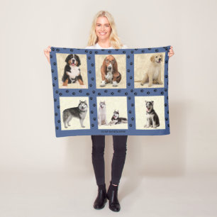 Personalise 6 PHOTO Template Fleece Blanket