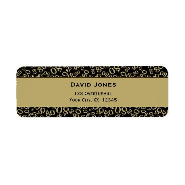 Personalise:  80th Birthday Theme Return Address (Front)