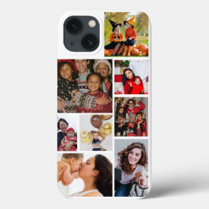 Personalise 8 photo collage iPhone 13 case