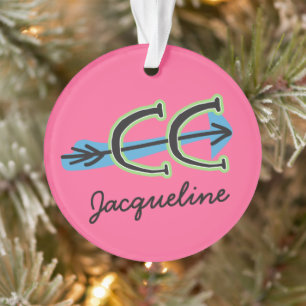 Personalise a Cross Country PINK Ornament