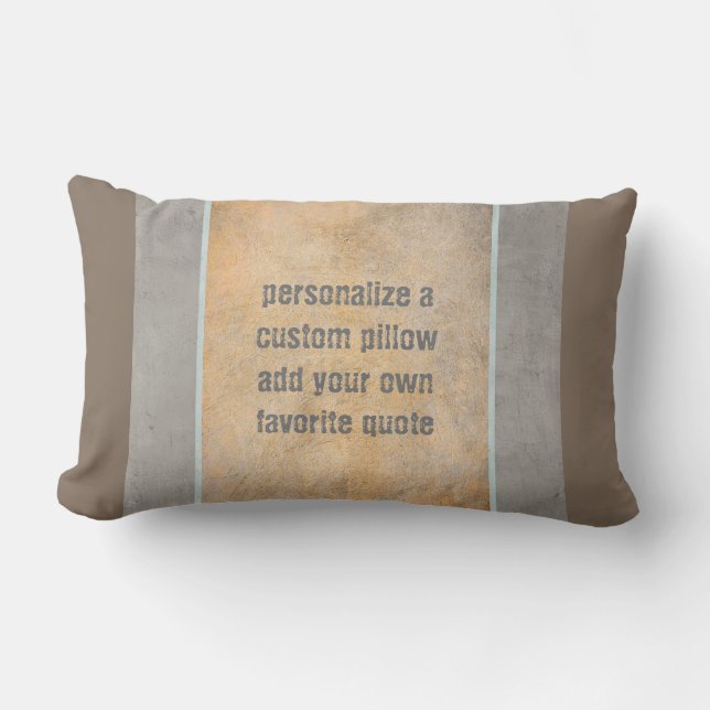 personalise a custom add your own quote pillow (Front)