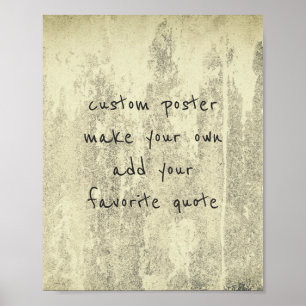 personalise a custom poster add a favourite quote