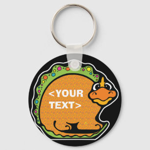 Personalise a Dinosaur, <YOUR TEXT> Key Ring