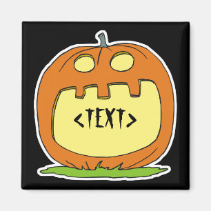 Personalise a Jack-O-Lantern, <TEXT> Magnet