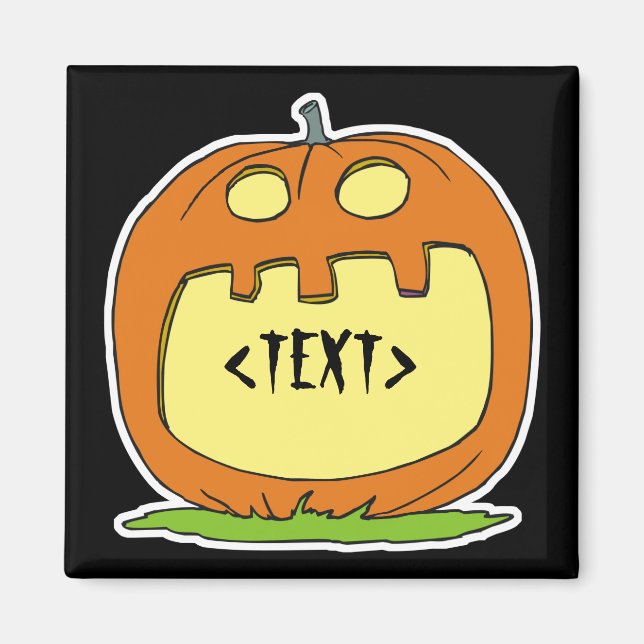Personalise a Jack-O-Lantern, <TEXT> Magnet (Front)