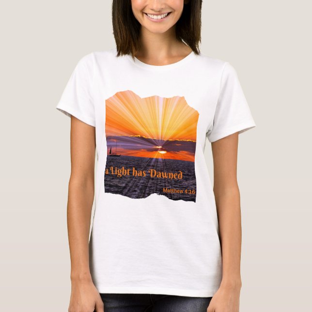 Personalise A Light has Dawned T-Shirt (Front)