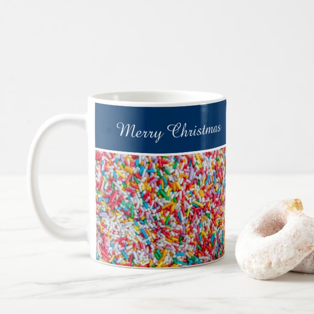 Personalise a noble Merry Christmas to you! Coffee Mug (With Donut)