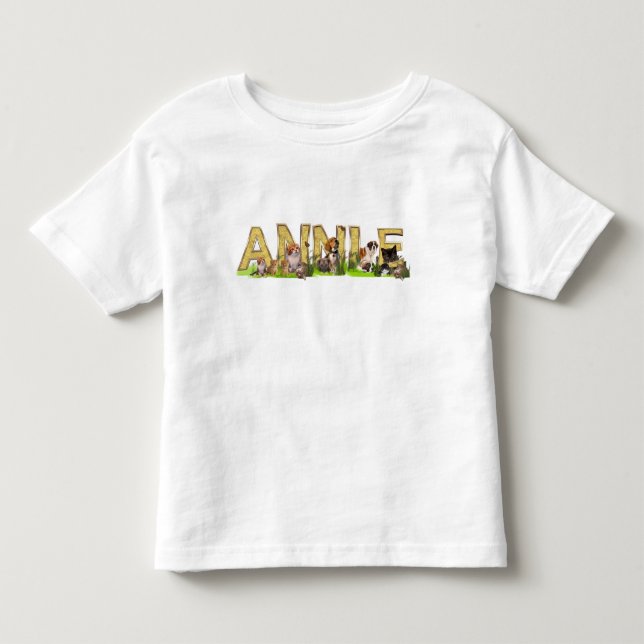 Personalise a T shirt with name initials (Front)
