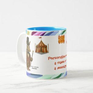 Personalise: aardvark ringmaster Two-Tone coffee mug